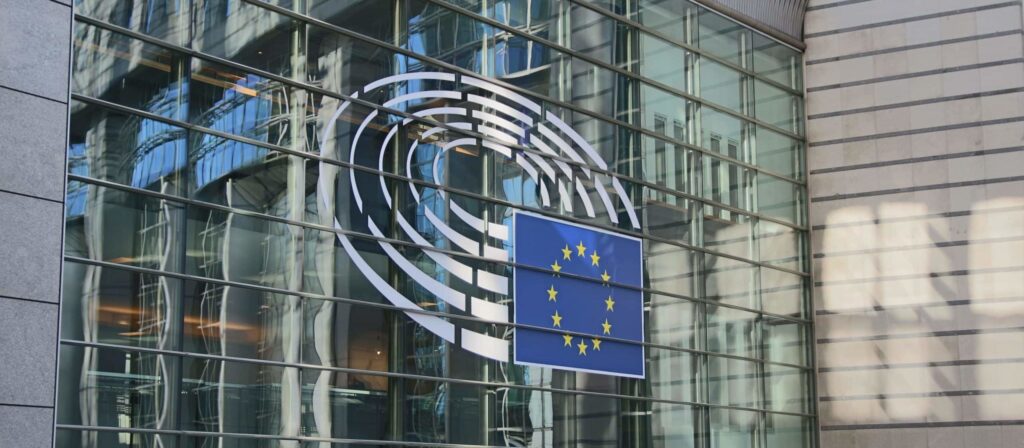 facade of the European parliament