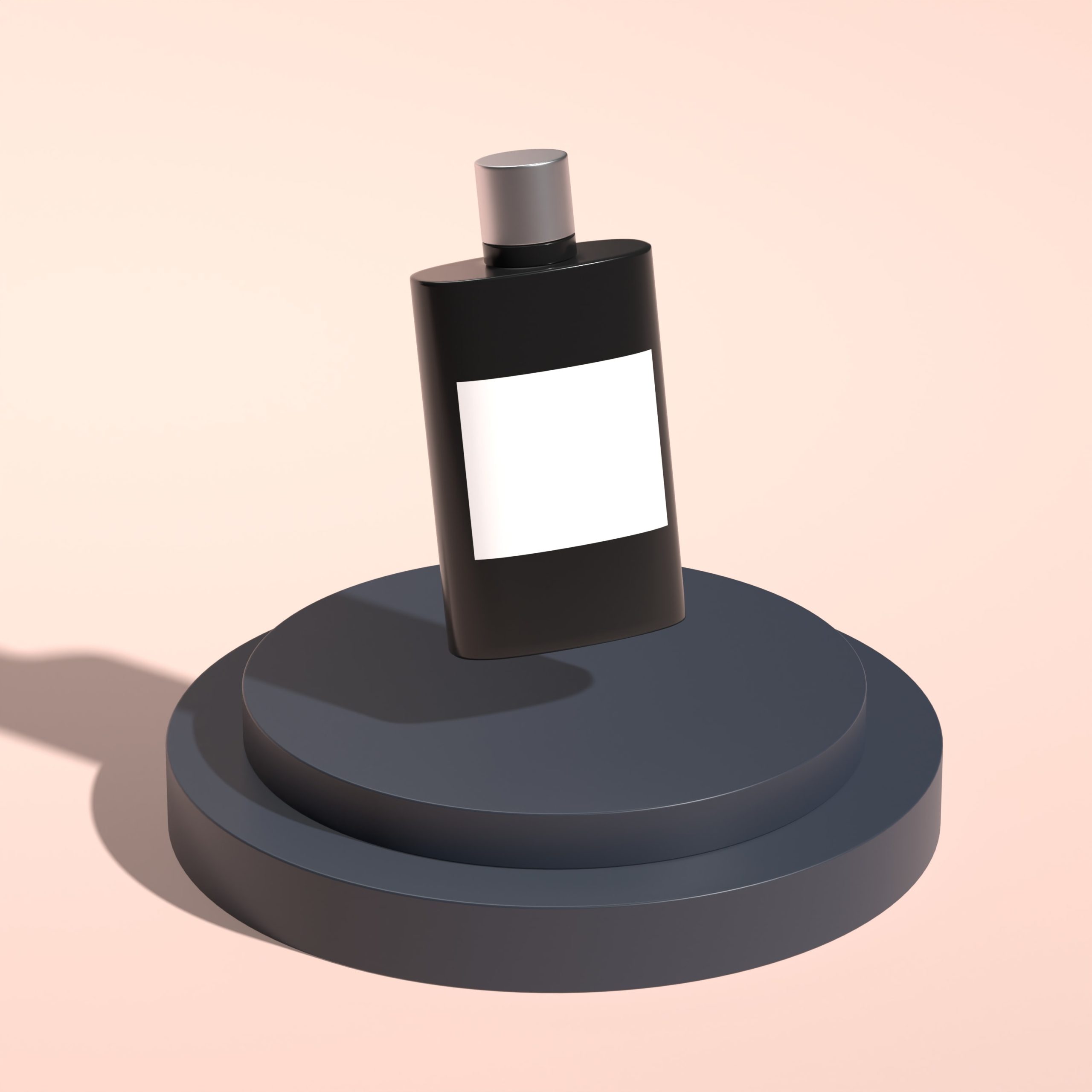 black cosmetics bottle