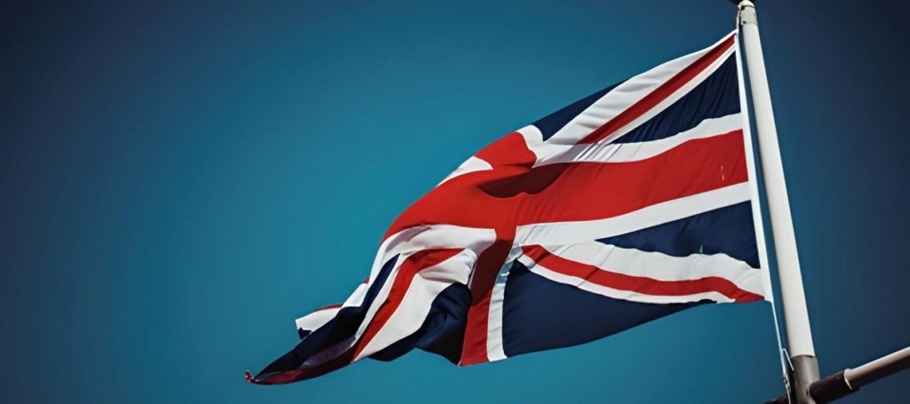 united kingdom flag blowing in the wind - uk authorities inspection process cosmetics