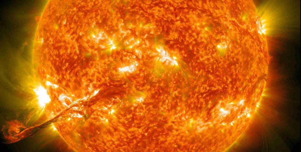 close up image of the sun