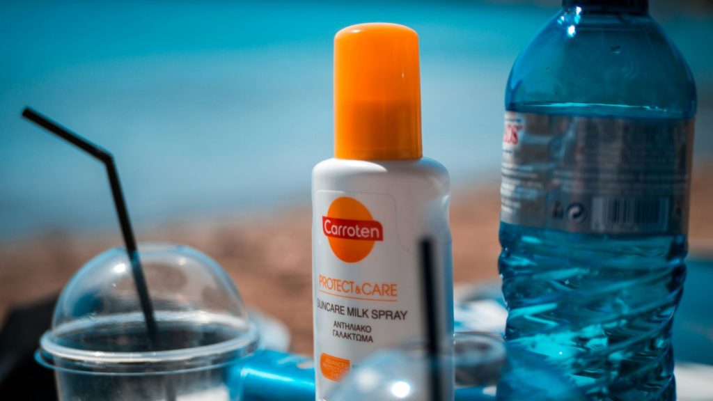 a bottle of sunscreen