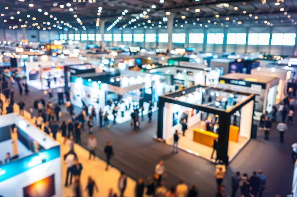 A panoramic view of the Beautyworld Middle East cosmetic and beauty trade show